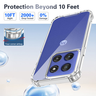 Dành Cho Motorola Moto Edge 60 Stylus 5G / G Stylus 5G 2025 Ốp điện thoại Pha Lê Trong Suốt Cứng Chống Sốc 4 Chiếc Vỏ Mỏng