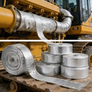 Băng quấn nhiệt ống xả chịu nhiệt sợi thủy tinh, băng keo nhôm 5M cho ô tô, xe máy, xe tải