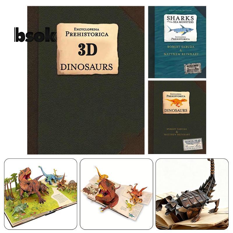 Trailblazer 3D Bách khoa toàn thư Tiền sử Khủng long Sinh vật biển Gấp -Up Sách đa dạng Hướng dẫn các loài Quà tặng hoàn hảo Mới