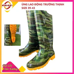 Ủng rằn ri đế vàng cứng size 39 - 43 Trường Thịnh, ủng lao động, ủng đi mưa