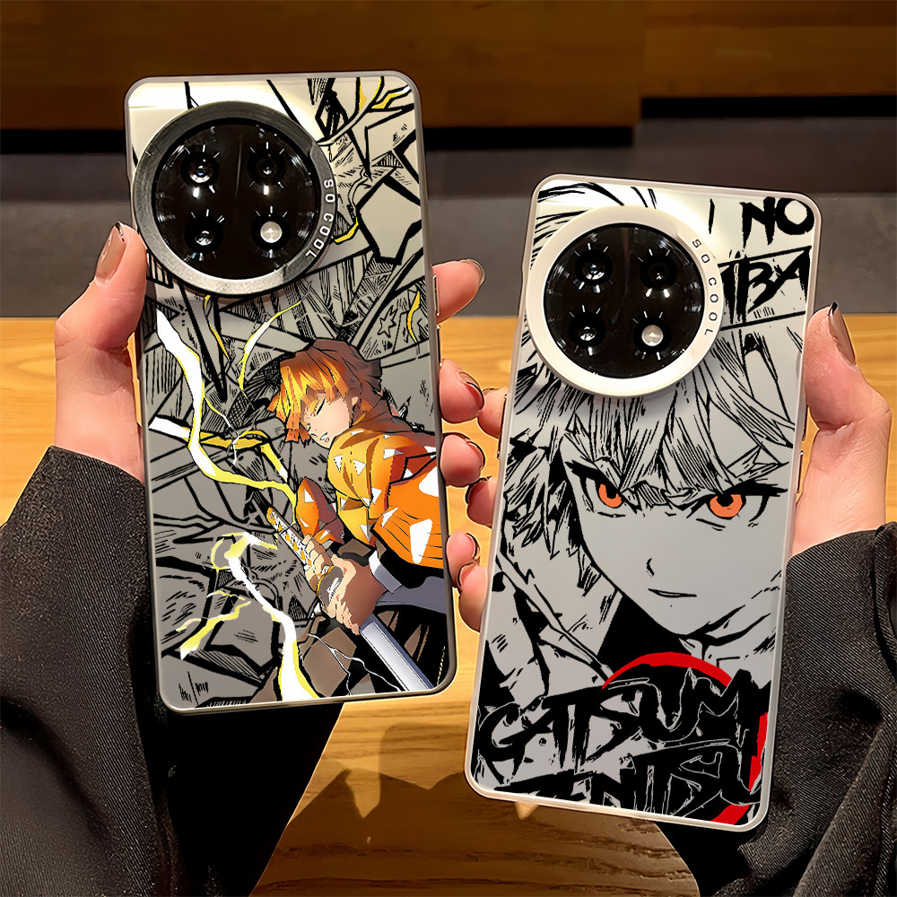 Dành Cho OnePlus 15 13 13T 13R Ace 6 / 5 Pro Nord 5Ace 3 / 2 2V Demon Slayer Zenitsu Micro Frosted Hard Phone Case Chống Sốc 1 + 12 / 11 Cover