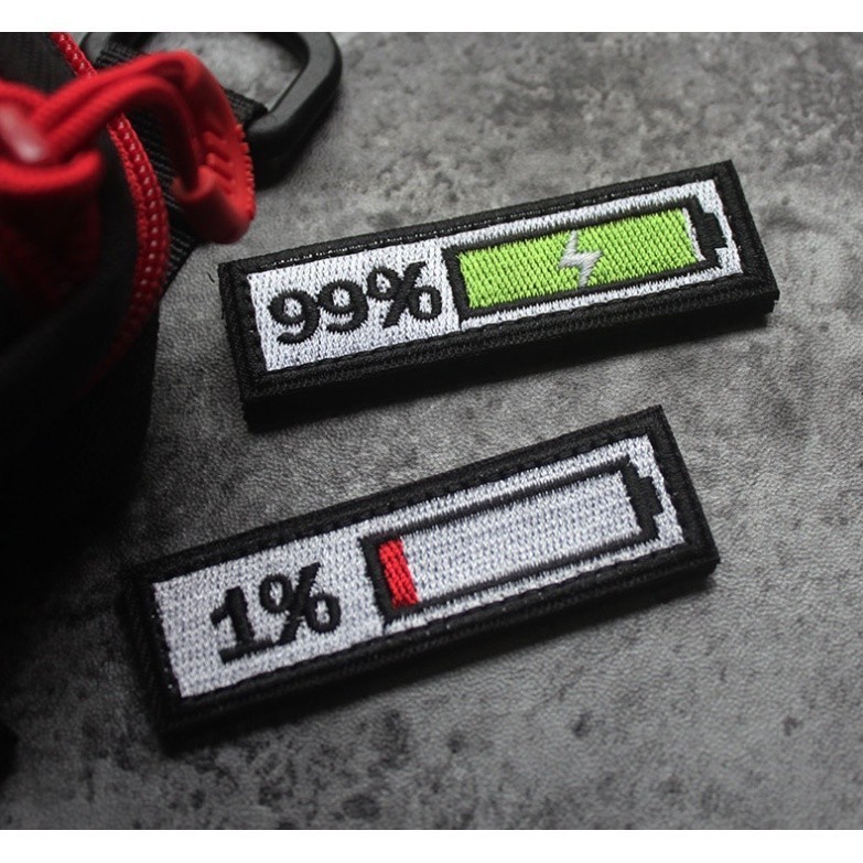 Patch_Velcro phần trăm pin dán quần áo_ba lô túi xách _retro