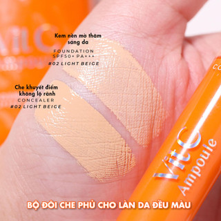 Kem Che Khuyết Điểm Cathy Doll Sáng Da Mờ Thâm, Không Tạo Rãnh Nhăn Vit C Ampoule Concealer 4.1 g