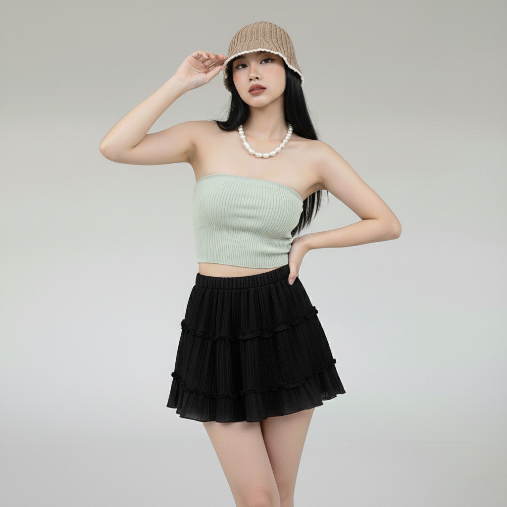 Chân Váy Nữ BABEE Dáng Ngắn Kiểu Bèo Xòe Xinh Xắn Chất Xốp Dày Dặn Dễ Thương Xinh Xắn