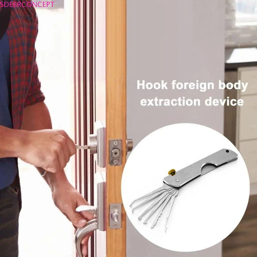 Bộ chọn khóa SDEERCONCEPT, Chìa khóa mở cửa chống rỉ nhỏ gọn, Thay thế chìa khóa di động Tiện lợi Đa năng Ô tô Dụng cụ cầm tay