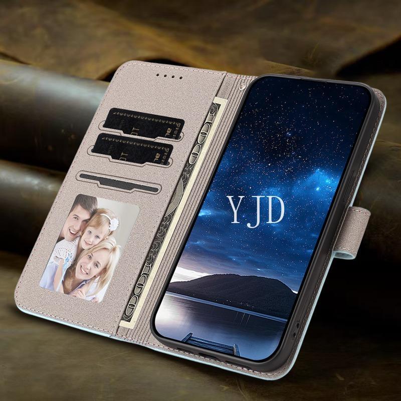 Ốp Lưng Cho Realme 16 Pro 16Pro + Thẻ Da Họa Tiết Sợi Carbon Solots Dây Đeo Tay Đóng Từ Tính Vỏ Điện Thoại Chống Rơi