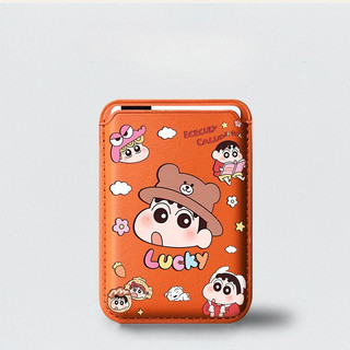 Hộp đựng thẻ ví họa tiết Crayon Shin-chan đầu lớn cho iPhone 11pro 12promax 13 15pro 15promax 14 14promax 14 pro 16 16plus 16 Pro Max 17 17promax 17airWallet