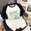 Trẻ Em Raglan Tay Áo Hoạt Hình In Hình Thường Ngày Rời Top Thoáng Khí Mặc Đi Học Hàng Ngày