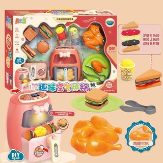 Mini Air Fryer Dễ Thương Vui Chơi Nhà Mô Phỏng Phiên Bản Mini Thực Phẩm Trẻ Em Nhà Bếp Handmade Đồ Chơi diy