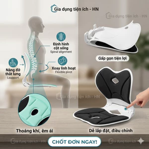 Ghế Công Thái Học Gấp Gọn, Ghế Chỉnh Dáng, Hỗ Trợ Xương Sống, Giảm Đau Mỏi Phù Hợp Dân Văn Phòng AMIZIN