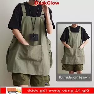 Quần áo làm việc DUSKGLOW, Tạp dề nấu nướng màu trơn thoáng khí, Áo bảo hộ lao động chống ô nhiễm không tay sáng tạo Công việc nhà