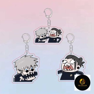 Móc Khoá, Mô Hình Standee Anime Jujutsu Kaisen Geto Suguru Satoru Gojo Chibi Cute Trang Trí Bàn Học, Làm Việc