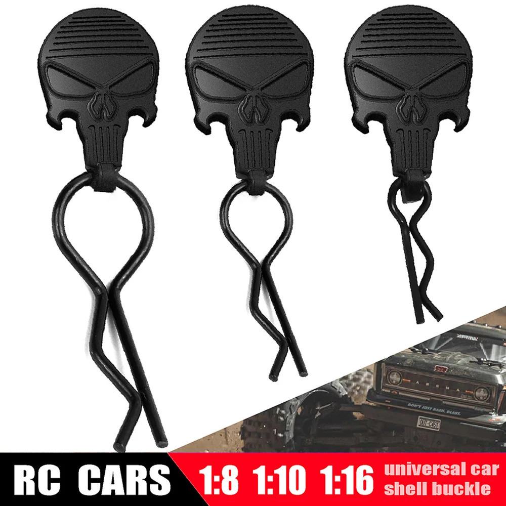 4 / 8 Chiếc Đa Năng RC Xe Thân Kẹp Với Tab Kéo Đen / Bạc R Chân Cho Tỉ Lệ 1 / 8 1 / 10 1 / 16 Losi Arrma Trục Redcat HPI HSP