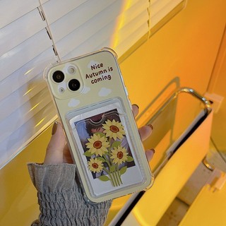 Dành Cho IPhone 17 16 15 14 13 12 11Pro Max X XR XS Max 7 8 Plus Hoa hướng dương hoa thẻ trường hợp điện thoại