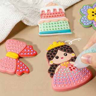 Bộ kit vẽ hạt DIY thủ công xuyên biên giới, nhãn dán sáng tạo nhiều màu sắc, bộ kit vẽ đá quý hạt cho bé gái