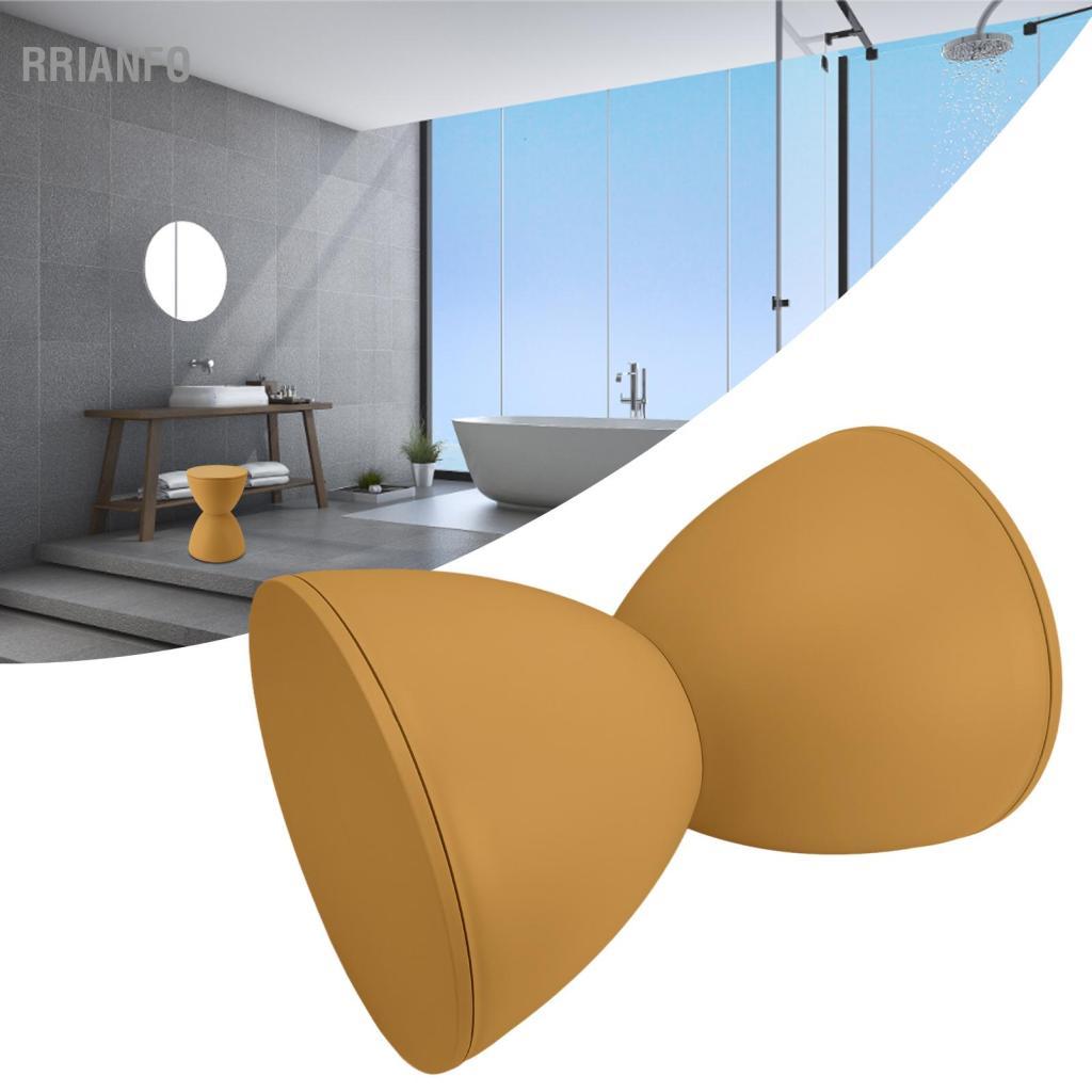Rrianfo Ghế đẩu đồng hồ cát hiện đại Hyuduo - Bàn phụ Bắc Âu bằng nhựa trắng cho phòng tắm & phòng khách Điểm nhấn đa năng tròn 11,81 x 16,54 inch