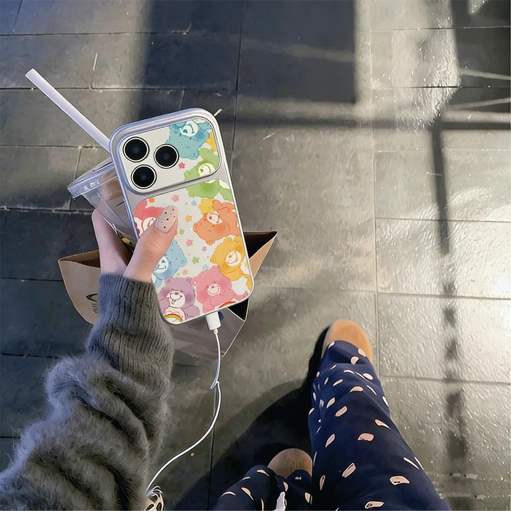 Màu gấu đầy đủ phù hợp cho 14/13Pro giây biến 17 trường hợp iPhone 17Air chống ngã