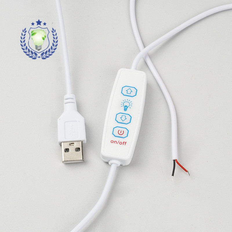9IOM Đèn LED Bàn Đèn Ngủ usb Đơn Sắc Công Tắc Đèn Cắm Dây Chiếu Sáng Vẽ Dây Nguồn