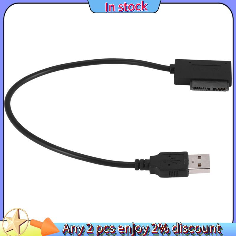 Còn hàng-USB Adapter PC 6P + 7P CD DVD Rom Sang USB 2.0 Bộ Chuyển Đổi Slimline 13 Pin Ổ Cáp Cho PC Laptop Notebook