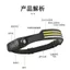 Đèn pha COB siêu sáng có thể sạc lại, cảm ứng, dùng cho chiếu sáng ngoài trời và gắn trên đầu