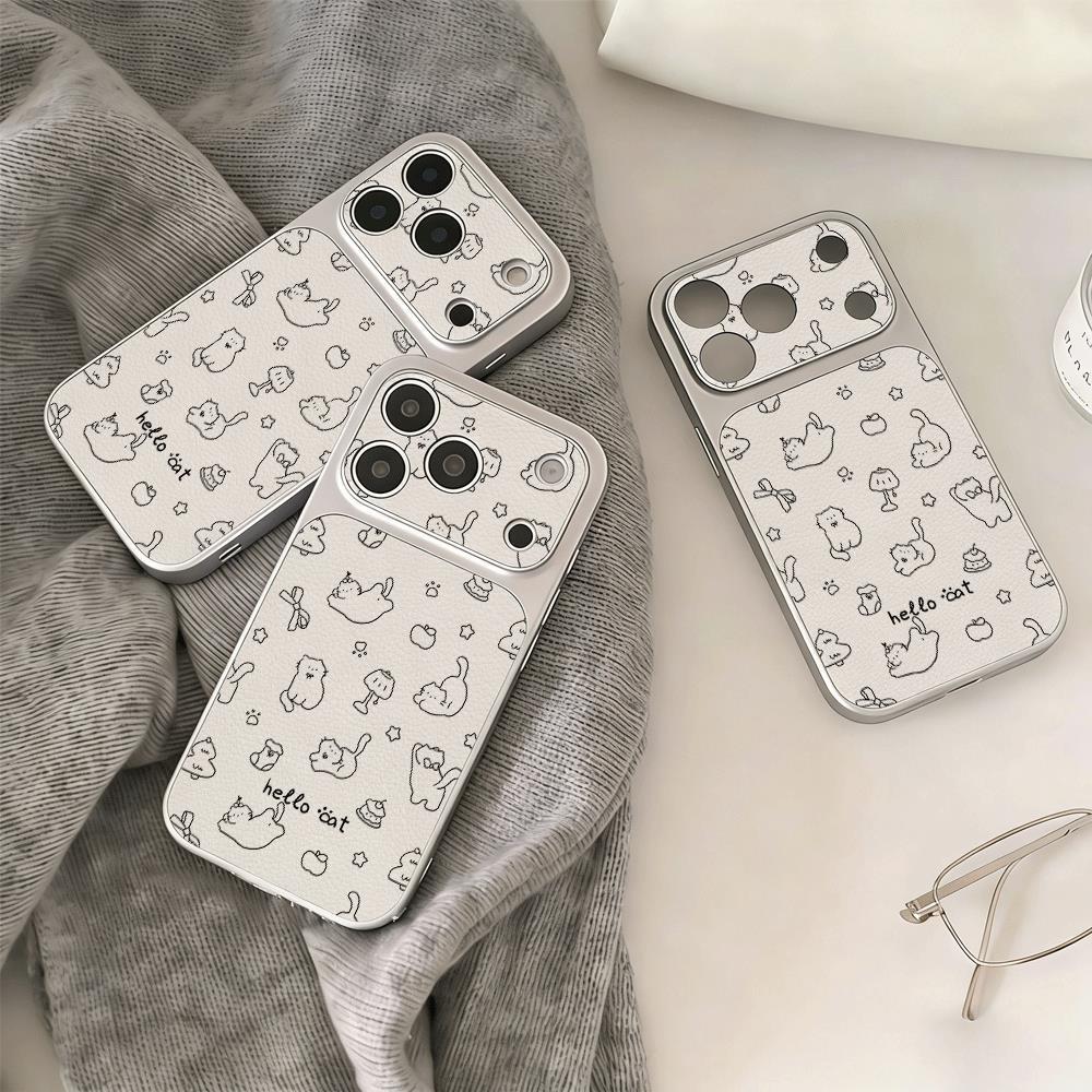 Bút ngắn đáng yêu mèo con dấu cho iPhone17Air trường hợp iPhone15/14Corning trường hợp