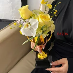 DARON Trophy Vase, Lễ kỷ niệm Sắp xếp hoa Cúp hoa để thi đấu, Đồ dùng dự tiệc Giải thưởng Thành tựu DIY Gói gói bó hoa lãng mạn Mùa tốt nghiệp