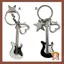 Móc Khóa Guitar Mini Hình Pentagram Kim Loại Lấp Lánh - Trang Sức Phù Hợp Người Yêu Âm Nhạc