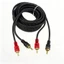 Niki Heavy Duty 2 Nam Đến 2 Nam Khuếch Đại Cáp Âm Thanh 2RCA Cáp Chia Âm Thanh Dây Âm Thanh Cho Khuếch Đại Âm Thanh Xe Spe