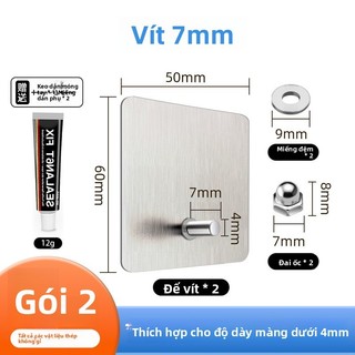 Thép không gỉ 304 vít dán móng tay không keo, móc chống đánh dấu, giá lắp đặt phụ kiện
