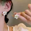 Bông Tai Đinh Tán Cánh Hoa Màu Trắng Thời Trang, Phụ Kiện Tiệc Cưới Cho Nữ