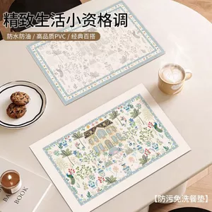 miếng lót nồi bát dĩa da phong cách pháp thảm lót bàn ăn chống thấm nước dầu mỡ cách nhiệt cao cấp decor chụp ảnh làm bánh