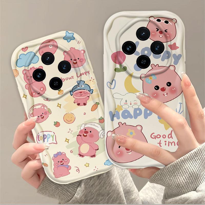 Thích hợp cho Redmi 14C 3D Wave Soft TPU Phim hoạt hình dễ thương Loopy Vỏ điện thoại chống sốc