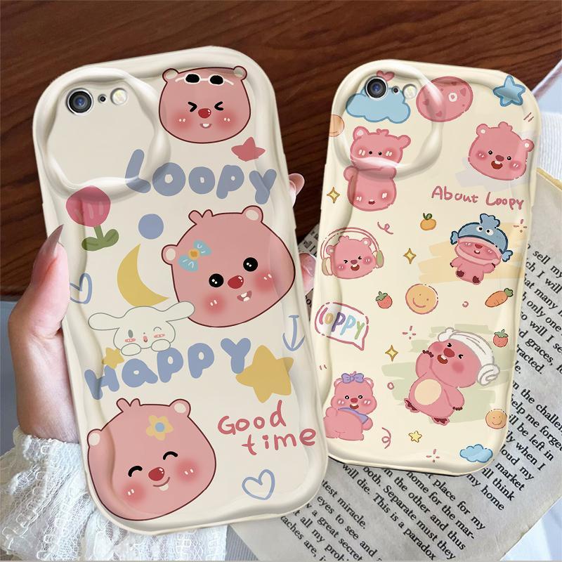 Thích Hợp Cho iPhone 6 6S 6 Plus 6S Plus 7 8 Plus SE 2020 3D TPU Mềm Hoạt Hình Dễ Thương Loopy Vỏ Điện Thoại Chống Sốc