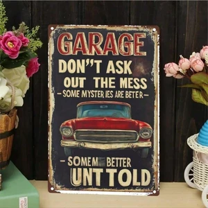 CIFbuy Vintage Kim Loại Ký Hiệu Trang Trí Tường Hạng Nặng Sắt Mảng Bám Cho Người Hang Xưởng Nhà Để Xe Văn Phòng Tại Nhà
