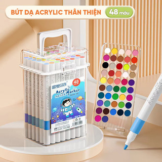 Bút Vẽ Markers Màu Acrylic Đa Dạng 12/24/36 Màu - Bút Đánh Dấu Sáng Tạo Cho Học Sinh Vẽ Tranh