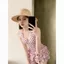 Váy bơi gợi cảm chất lượng cao màu hồng đen chấm bi, phù hợp cho kỳ nghỉ mùa xuân nóng bức