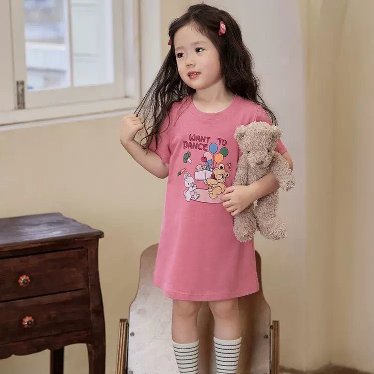 Đầm công chúa ngắn tay bé gái Váy thời trang mùa hè 80-150 Size HAIJ