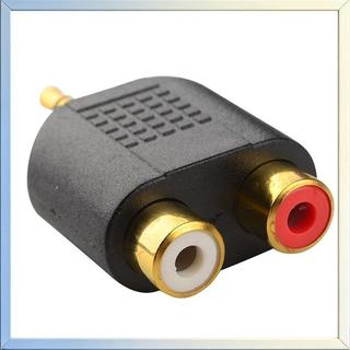 Any2Get5% tắt 1 cái Mạ vàng âm thanh nổi Âm thanh nam Cắm vào 2 RCA nữ ja Y 3.5mm Adapter