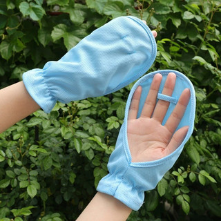 Găng tay chống nắng bằng lụa băng-Găng tay hở ngón đạp xe ngoài trời-phong cách mỏng mùa xuân hè