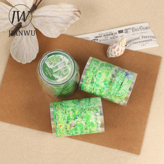 JIANWU 55mm * 5m Vintage Cỏ Xanh Vật Liệu Phong Cảnh Hoa Cắt Băng Thêu Sò PET Sáng Tạo DIY Tạp Chí Văn Phòng Phẩm