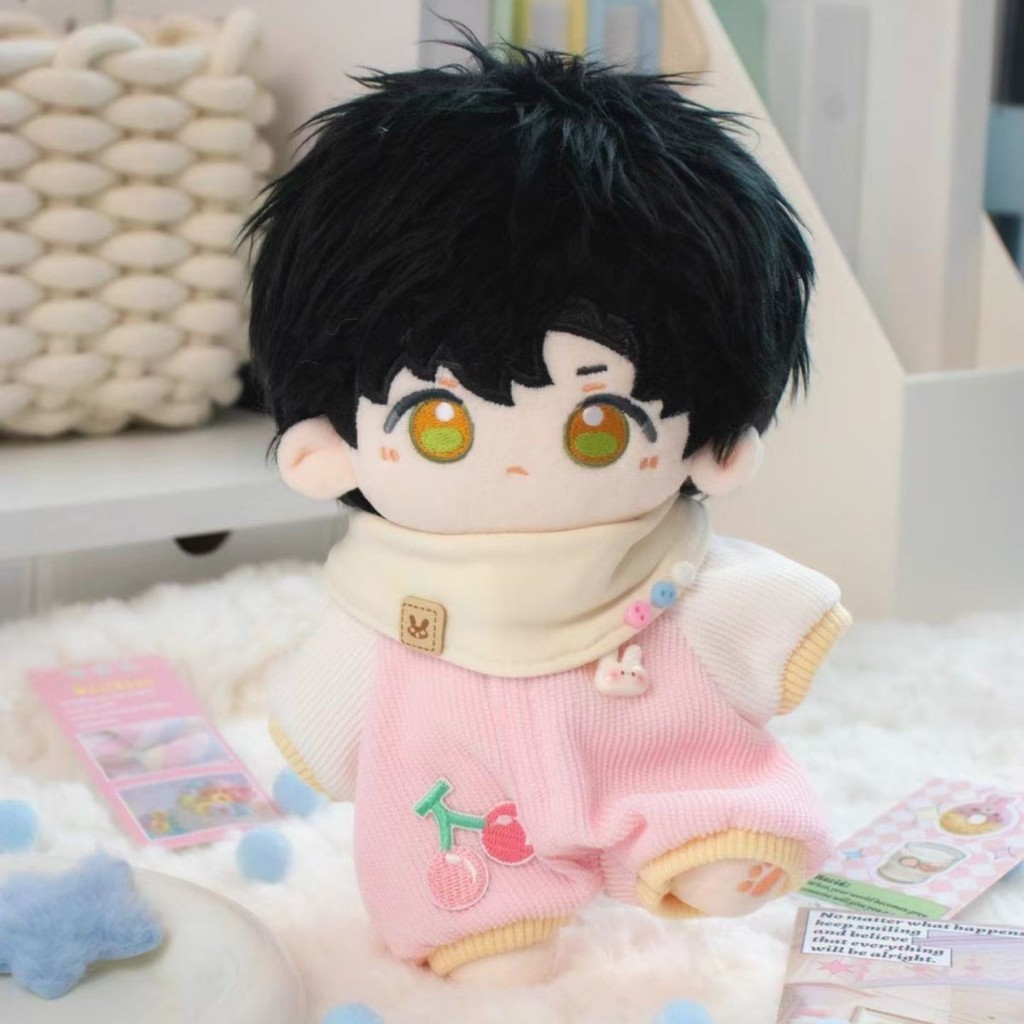 Quần áo búp bê Cotton 10-20cm Quần áo trẻ em Không thuộc tính dáng rộng thoải mái Bộ áo liền quần ngồi Bộ đồ ngủ