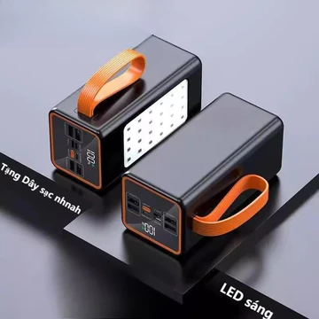 9.(Tặng Cáp Sạc Nhanh)sạc dự phòng 150000mAh 90000mAh sạc nhanh pin 120W dung lượng lớn có sẵn nhiều dây sạc