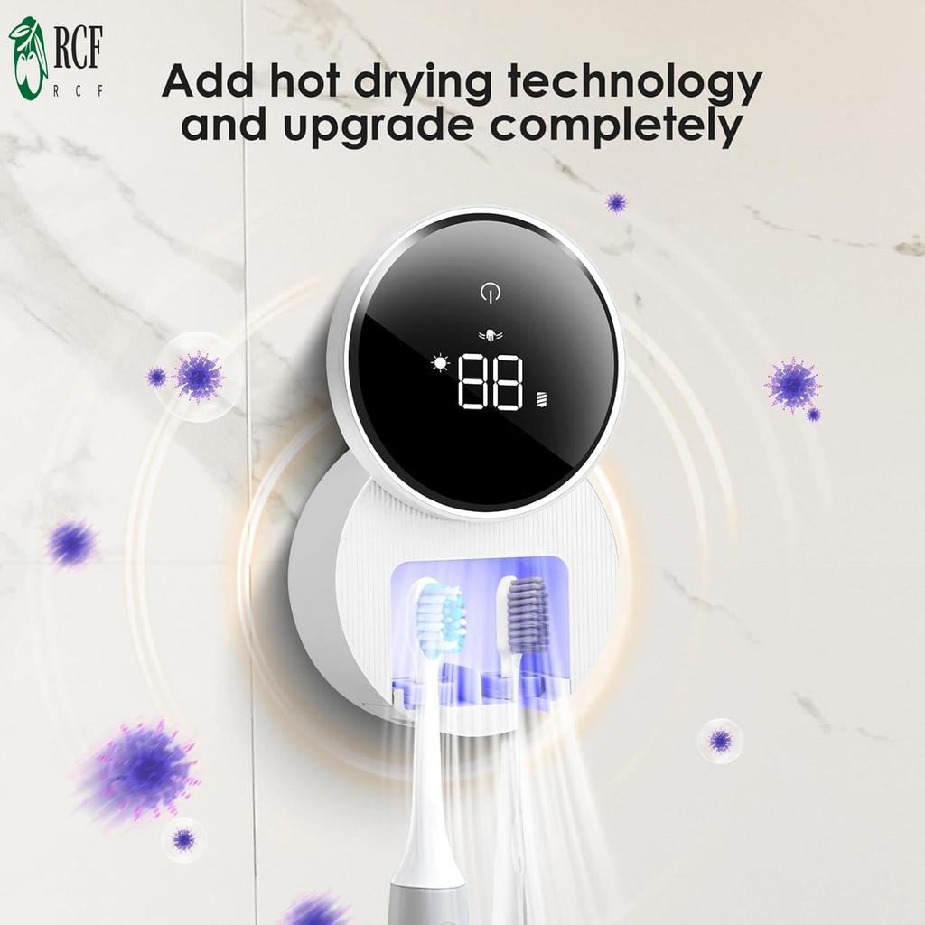 Hộp đựng nước rửa bàn chải đánh răng UV Khử trùng và sấy khô Vỏ treo tường Thích hợp cho cắm trại đi bộ đường dài