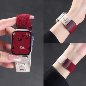 Y2k Hàn Quốc Dây đeo hai màu từ tính dễ thương cho Huawei Watch Fit 4 Pro/3/5/Phiên bản đặc biệt - Dây đeo đồng hồ thông minh cổ tay đàn hồi
