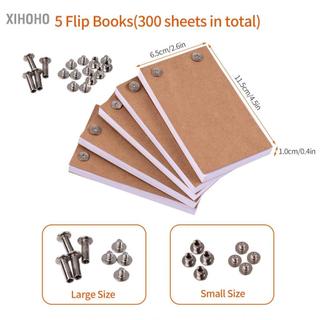 xihoho 5 Flipbook Giấy trắng có lỗ 2 kích cỡ vít dự phòng Sách lật không chảy máu Bộ vẽ và đóng sách được sử dụng cho các nhà thiết kế hoạt hình