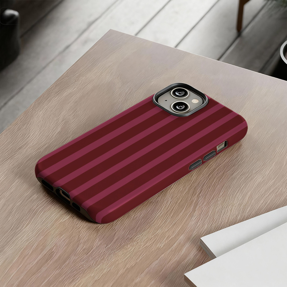 Sọc Đỏ Đơn Giản Thích Hợp Cho iPhone 7 8 X XS XR XSMAX 11 12 13 14 15 16 17 Pro max Plus Vỏ Cứng Hai Lớp Chống Sốc Chống Sốc Chống Sốc Bao Gồm Tất Cả