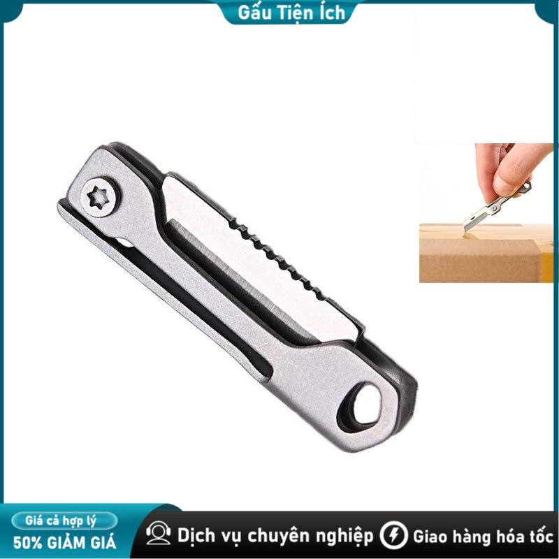 Công cụ mở thùng di động đa năng, thiết kế dao gấp mini，Dao Rọc Giấy，Mini / Gấp Gọn，Bằng Thép Không Gỉ，Tiện Dụng