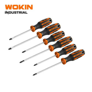 Bộ 6 tua vít WOKIN 200806 tay cầm nhỏ gọn, Bộ tuốc nơ vít thép chất liệu CR-V chịu nhiệt