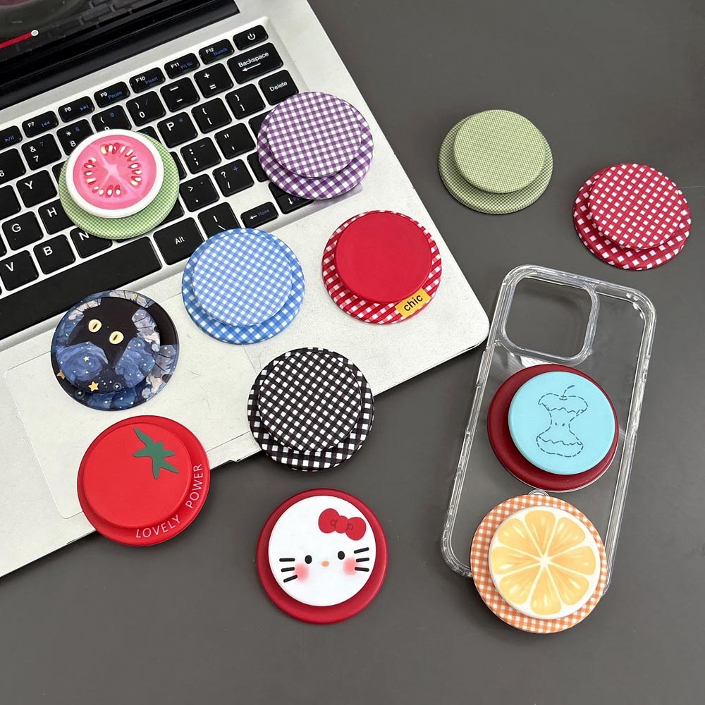 Popsocket Strawberry Magnet Giá đỡ điện thoại có thể gập lại cho điện thoại nam châm