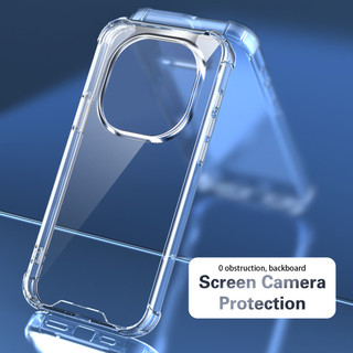 Dành cho Redmi Note 14 Pro Plus 4G / 5G Ốp điện thoại cứng pha lê trong suốt chống rơi 4 chiếc Vỏ mỏng chống sốc